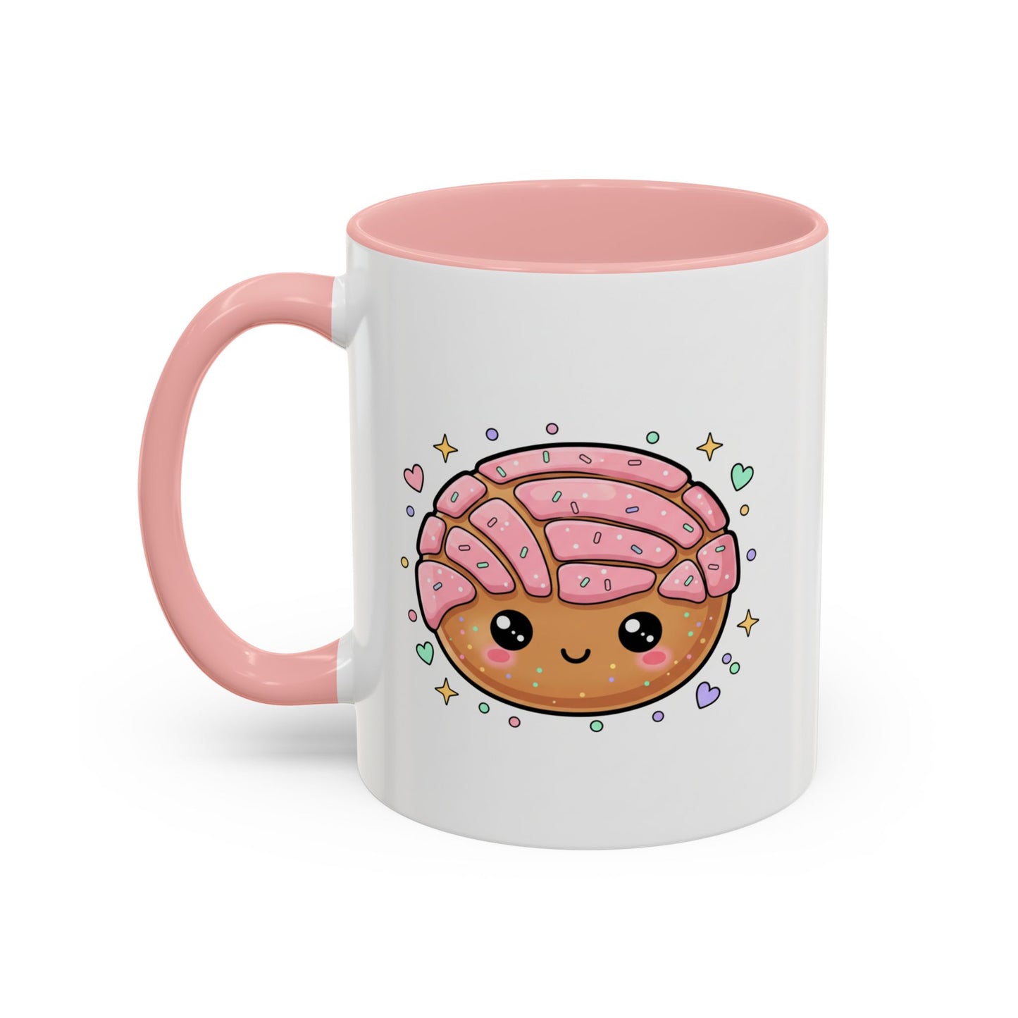 Accent Coffee Mug — 'Como Chingas' Funny Spanish Coffee Cup with Cute Donut Illustration