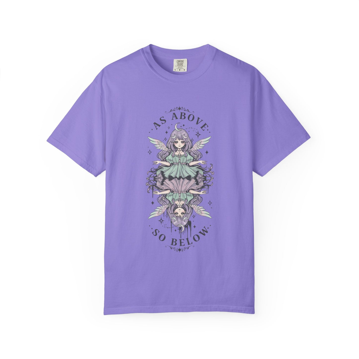 Graphic T-Shirt — "As Above So Below" Mystic Mirror Illustration