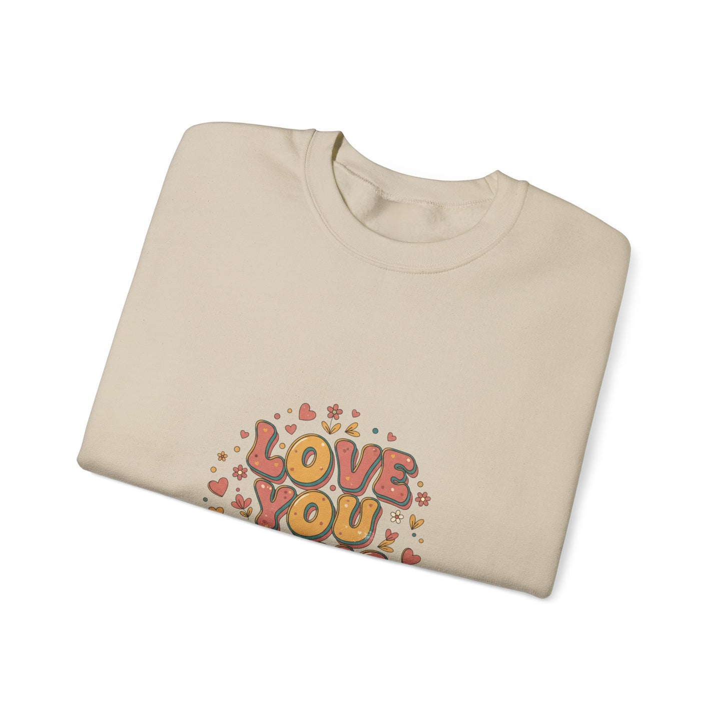 Love You Tons sweatshirt | Retro Valentine 70s bubble font, vintage romance