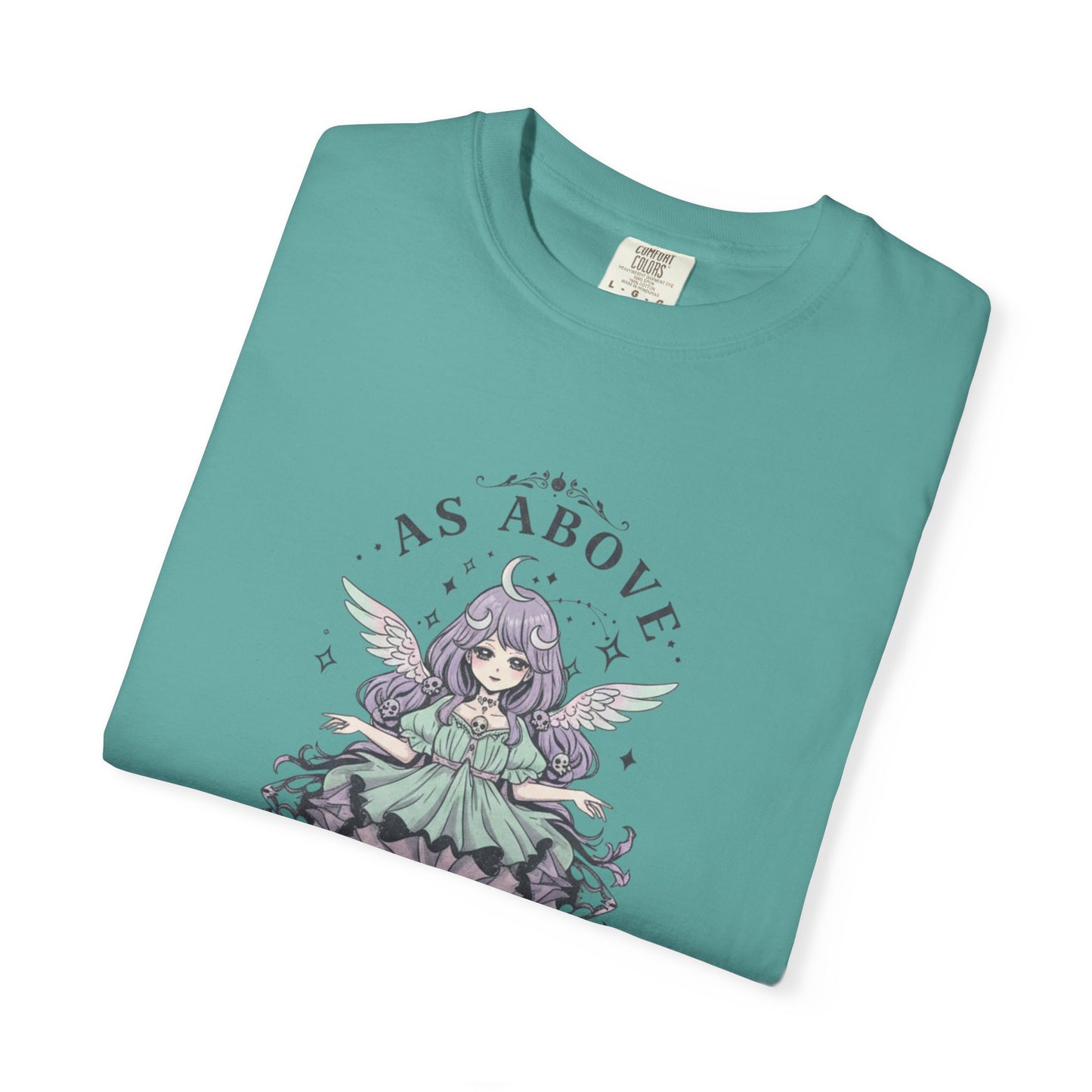 Graphic T-Shirt — "As Above So Below" Mystic Mirror Illustration