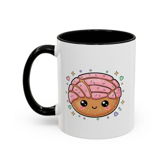 Accent Coffee Mug — 'Como Chingas' Funny Spanish Coffee Cup with Cute Donut Illustration