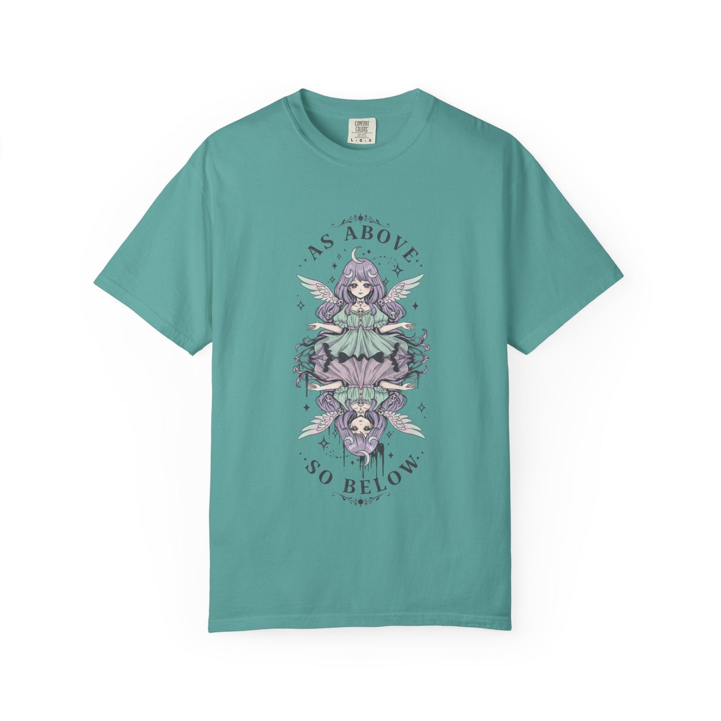 Graphic T-Shirt — "As Above So Below" Mystic Mirror Illustration