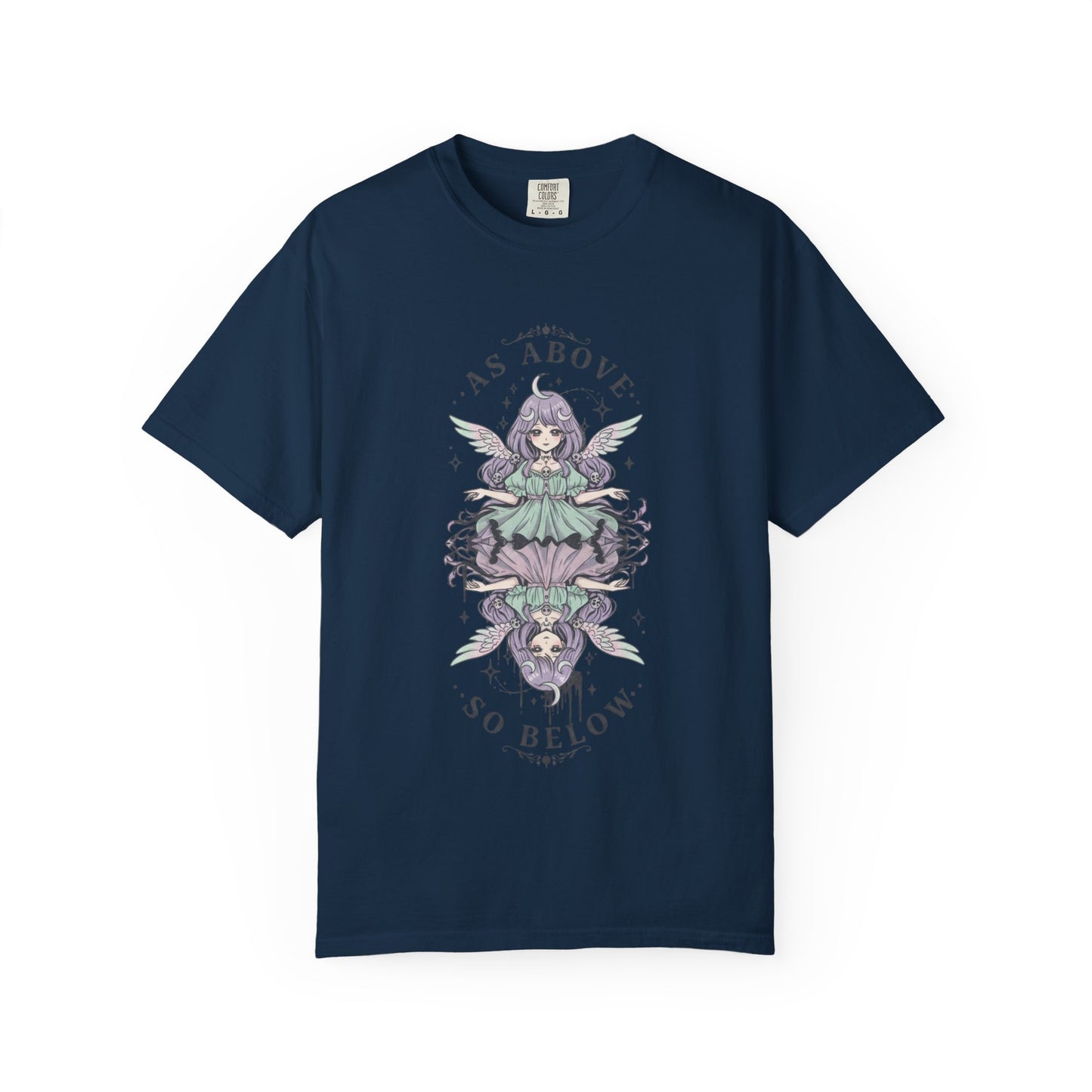 Graphic T-Shirt — "As Above So Below" Mystic Mirror Illustration