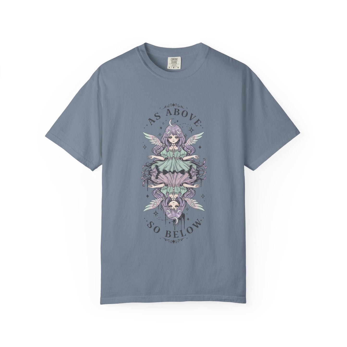 Graphic T-Shirt — "As Above So Below" Mystic Mirror Illustration
