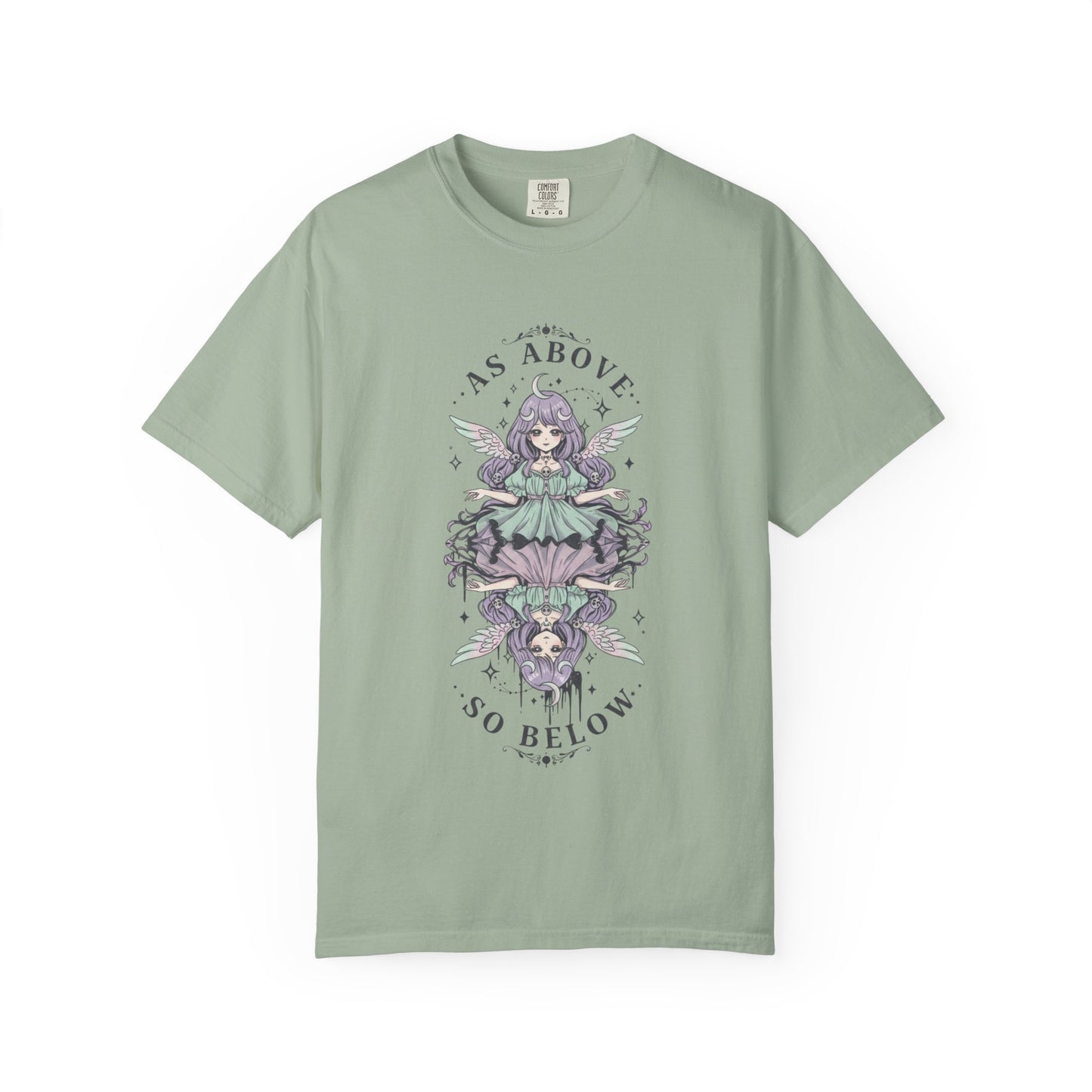 Graphic T-Shirt — "As Above So Below" Mystic Mirror Illustration