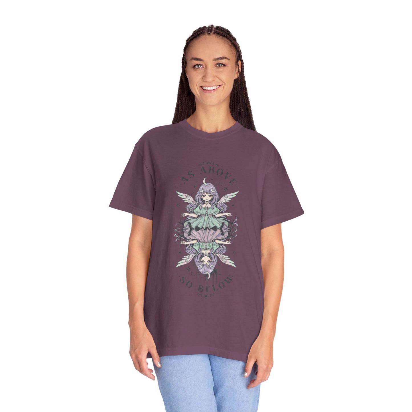 Graphic T-Shirt — "As Above So Below" Mystic Mirror Illustration
