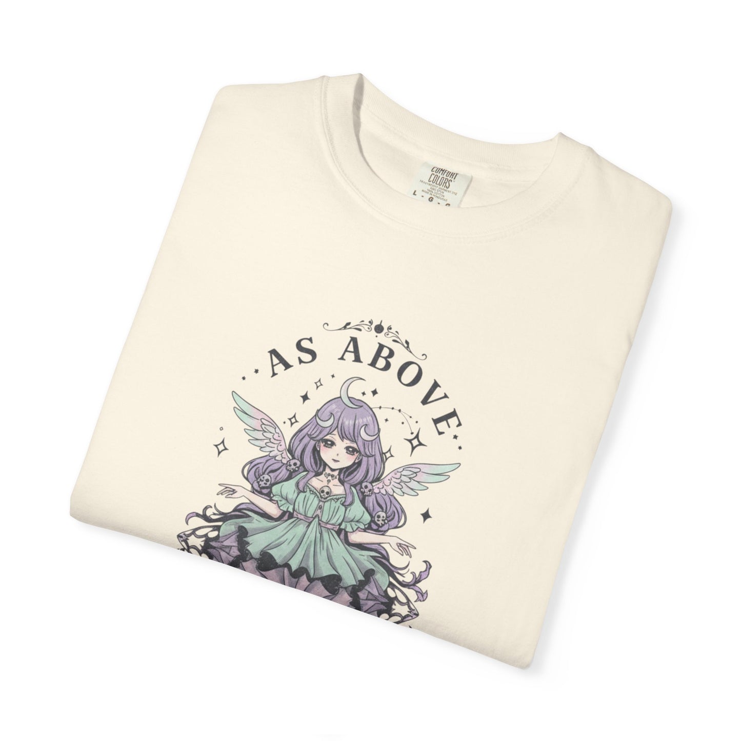 Graphic T-Shirt — "As Above So Below" Mystic Mirror Illustration