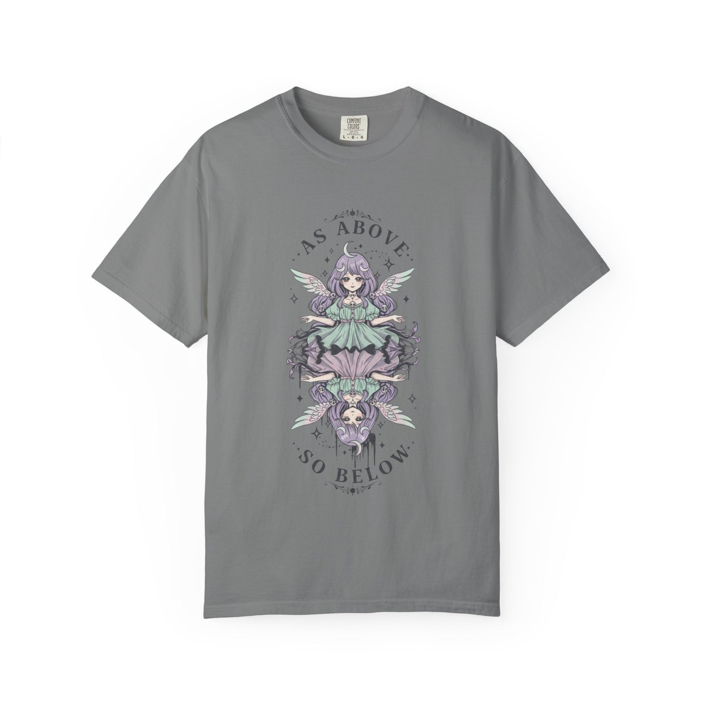 Graphic T-Shirt — "As Above So Below" Mystic Mirror Illustration