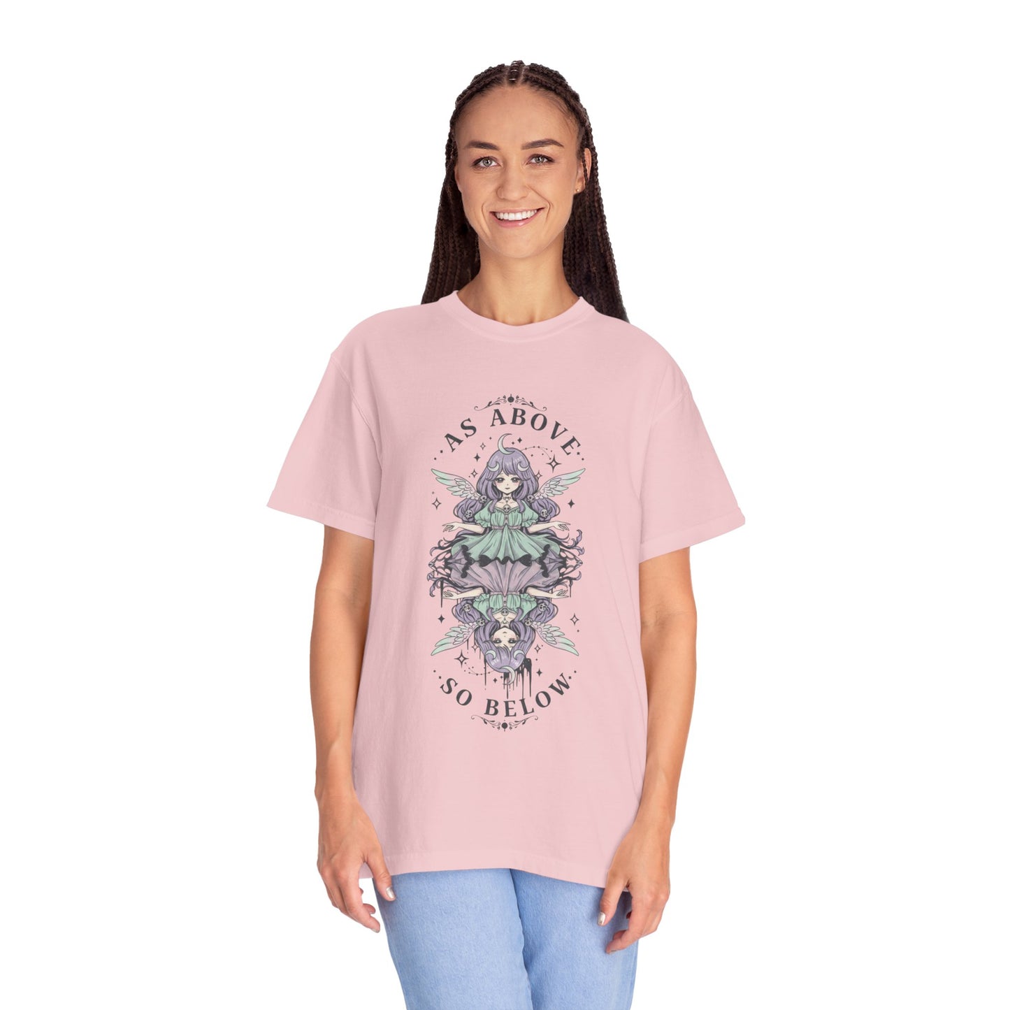 Graphic T-Shirt — "As Above So Below" Mystic Mirror Illustration