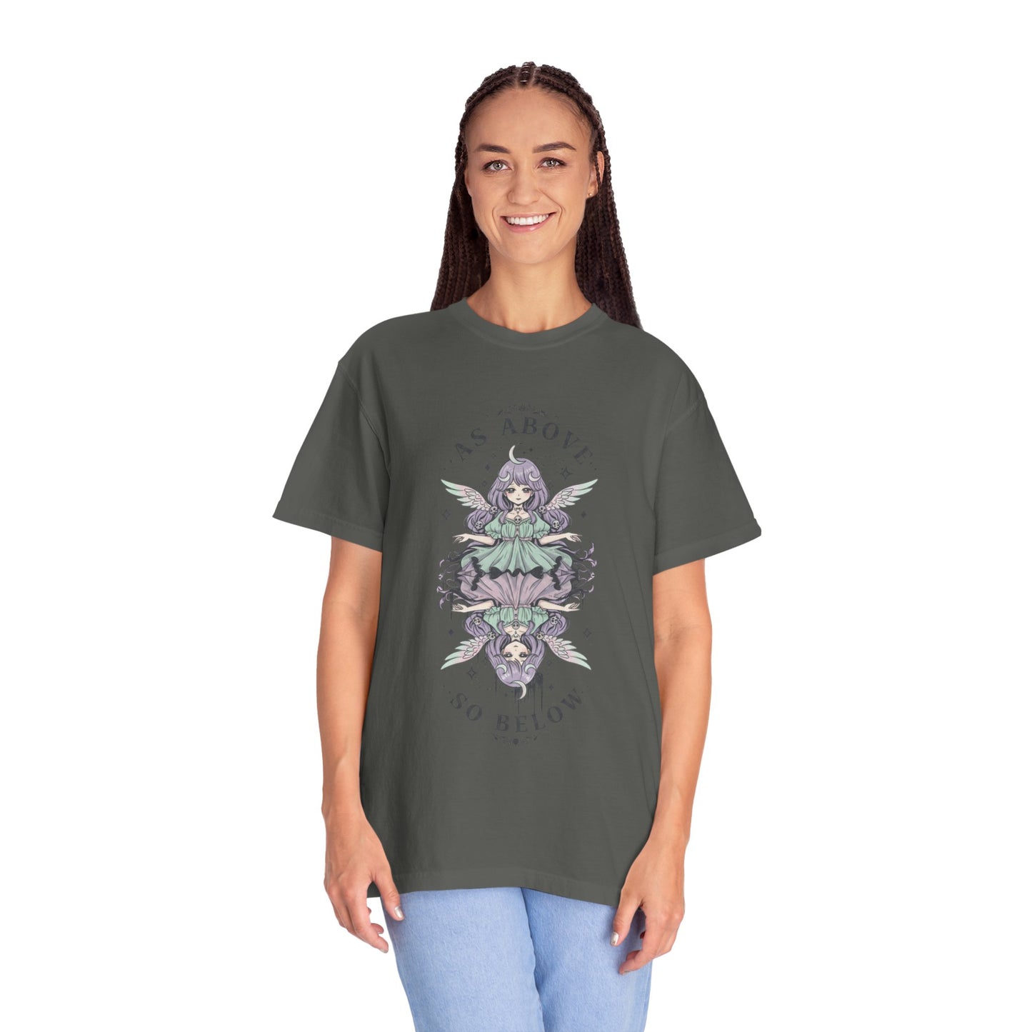 Graphic T-Shirt — "As Above So Below" Mystic Mirror Illustration