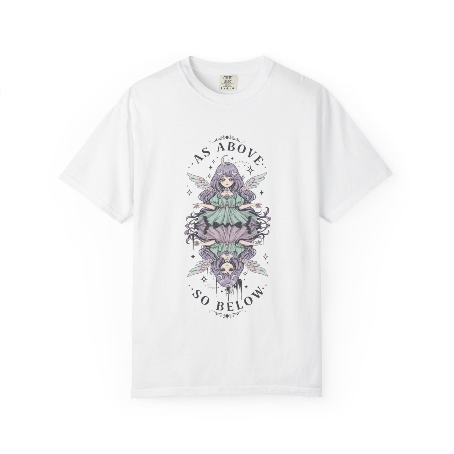 Graphic T-Shirt — "As Above So Below" Mystic Mirror Illustration