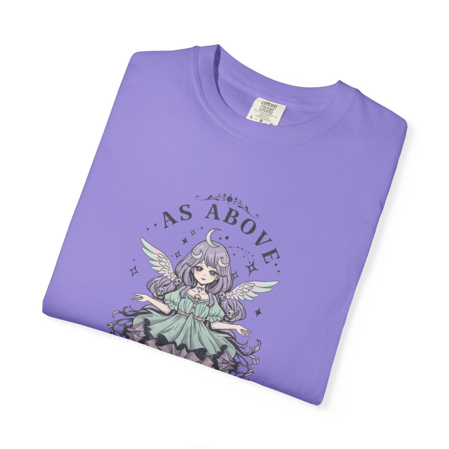 Graphic T-Shirt — "As Above So Below" Mystic Mirror Illustration